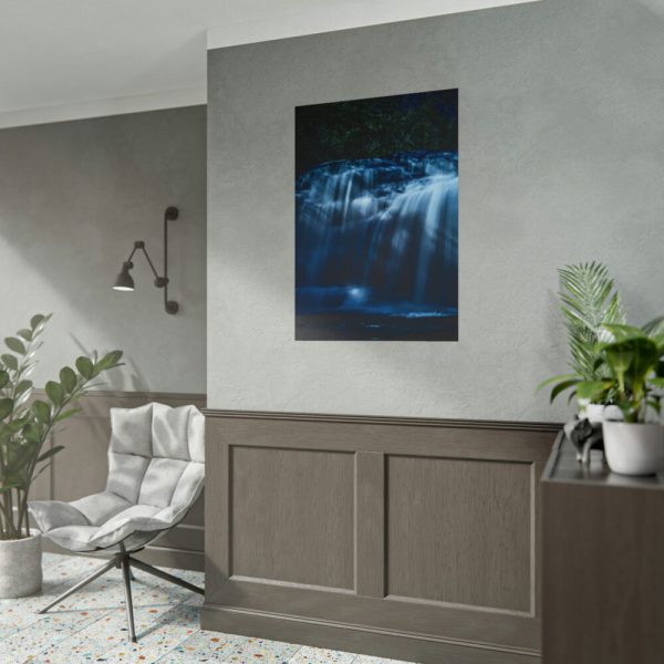 101894-54.jpg Waterfall at Night Poster