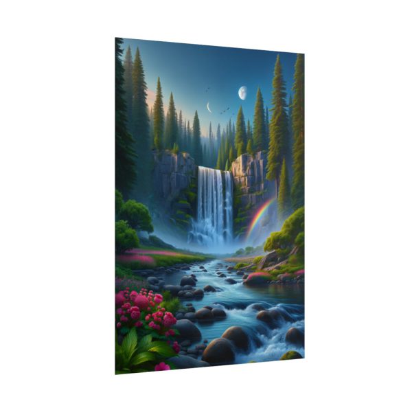 101894-97.jpg Waterfall in Woods Poster
