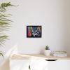 Cat Pop Art Illustration Framed Canvas