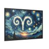 Zodiac Sign of Aries Framed Canvas