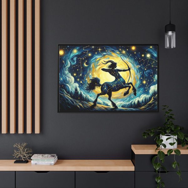 88289-104.jpg Zodiac Sign of Sagitarius Framed Canvas