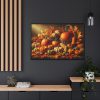 88289-109.jpg Assortment of Pumpkins, Gourds, and Autumn Leaves Framed Canvas
