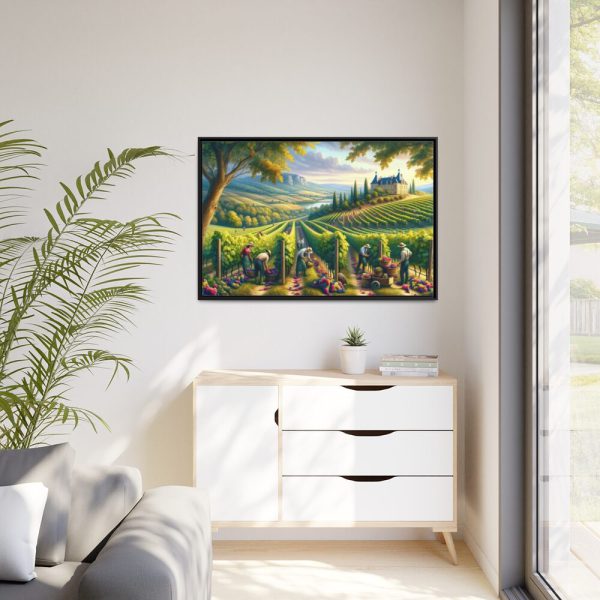 88289-113.jpg Vibrant Atmosphere of Winery Harvest Framed Canvas