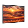 88289-120.jpg Golden Fields at Sunset With the Horizon Ablaze in Warm Colors Framed Canvas