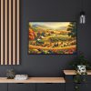 88289-144.jpg Traditional Harvest Scene Capturing the Essence of Pastoral Landscapes Framed Canvas
