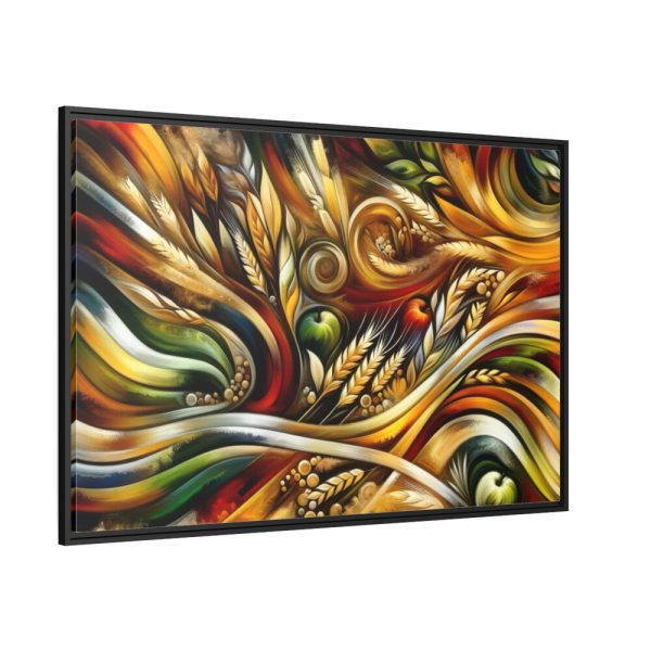 88289-145.jpg Abstract Harvest With Bold Colors an Patterns Framed Canvas