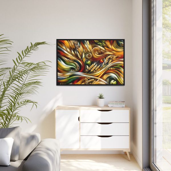 88289-148.jpg Abstract Harvest With Bold Colors an Patterns Framed Canvas