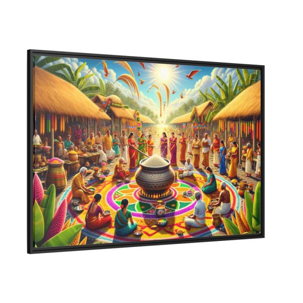 Capturing the Essence of Pongal Framed Canvas
