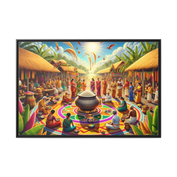 Capturing the Essence of Pongal Framed Canvas