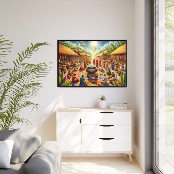 Capturing the Essence of Pongal Framed Canvas