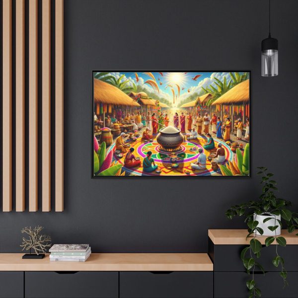 Capturing the Essence of Pongal Framed Canvas