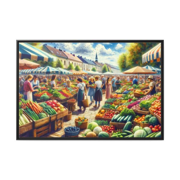 88289-176.jpg Lively Atmosphere of Farmers' Market Framed Canvas