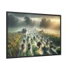 Harvest Rain in Field  Framed Canvas