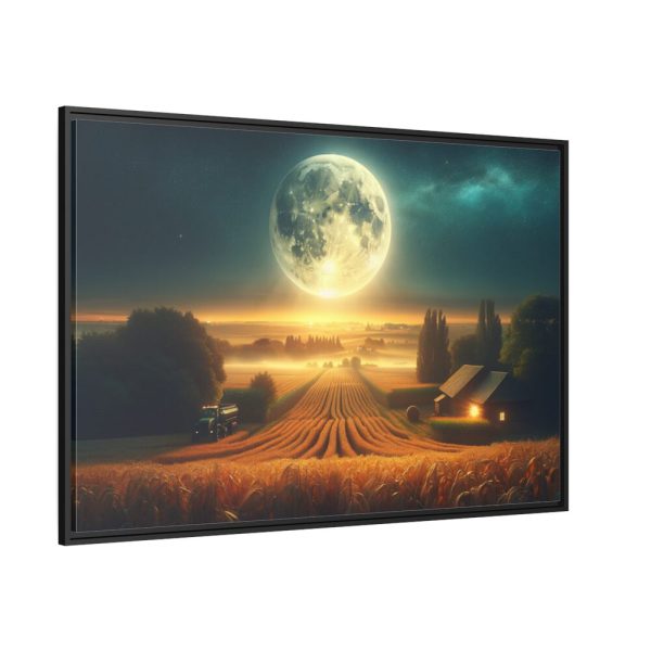 88289-185.jpg Harvest Moon Illuminating a Bountiful Harvest Field Framed Canvas