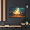 88289-189.jpg Harvest Moon Illuminating a Bountiful Harvest Field Framed Canvas