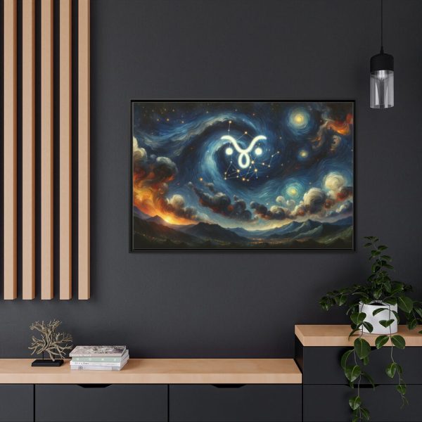 88289-19.jpg Zodiac Sign of Taurus Framed Canvas