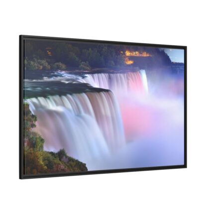 Colorful Niagara Falls During Evening Framed Canvas