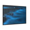Blue Misty Sea at Night Framed Canvas