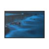 Blue Misty Sea at Night Framed Canvas