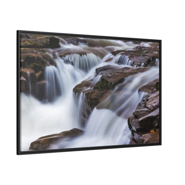 Stream of Water in Rumania Framed Canvas