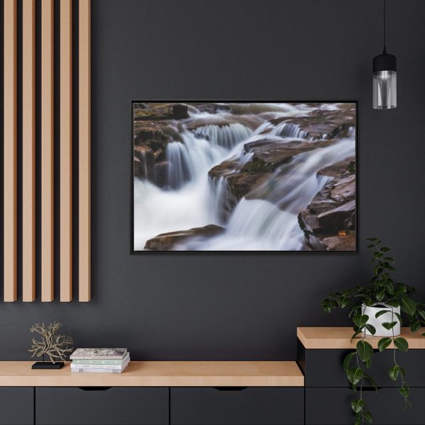 Stream of Water in Rumania Framed Canvas
