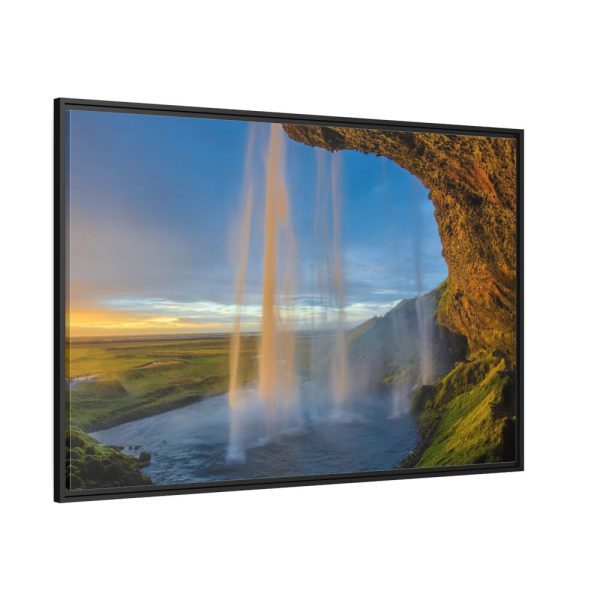 88289-215.jpg Waterfall on Cave Framed Canvas