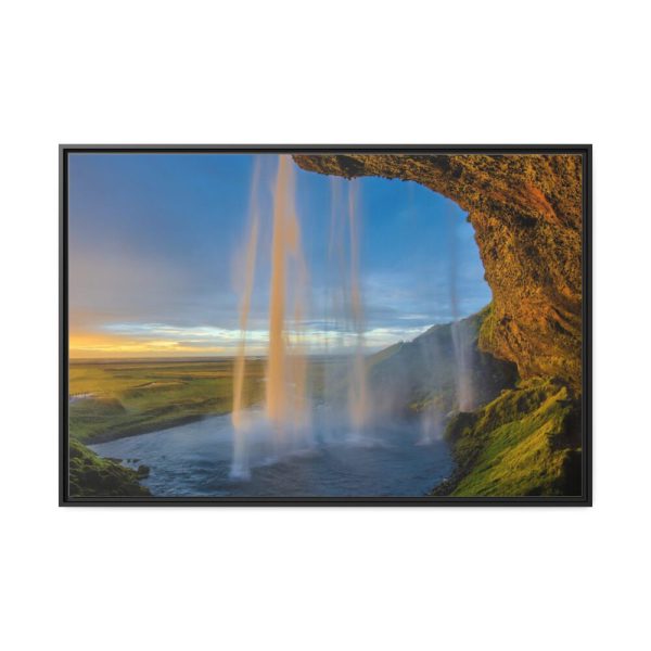 88289-216.jpg Waterfall on Cave Framed Canvas