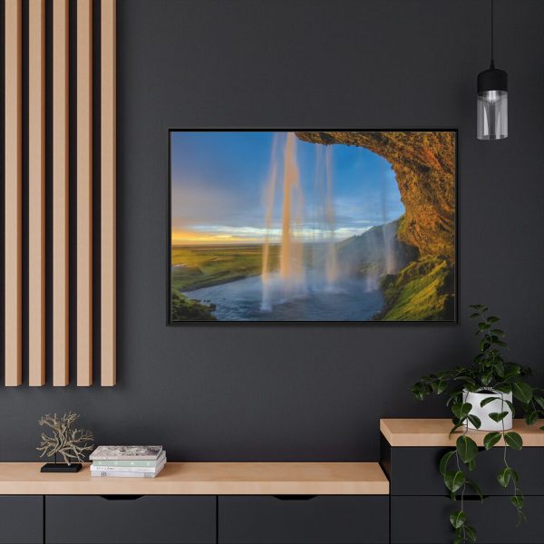 88289-219.jpg Waterfall on Cave Framed Canvas