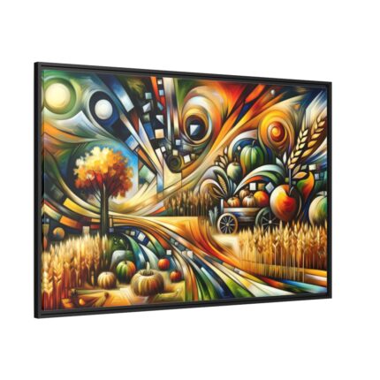 Harvest Theme Through Modern Art Styles Framed Canvas