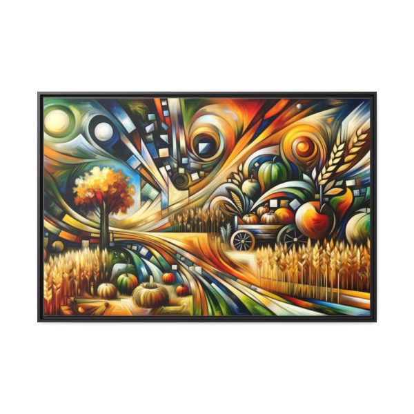 Harvest Theme Through Modern Art Styles Framed Canvas