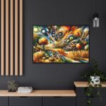 Harvest Theme Through Modern Art Styles Framed Canvas - Image 5