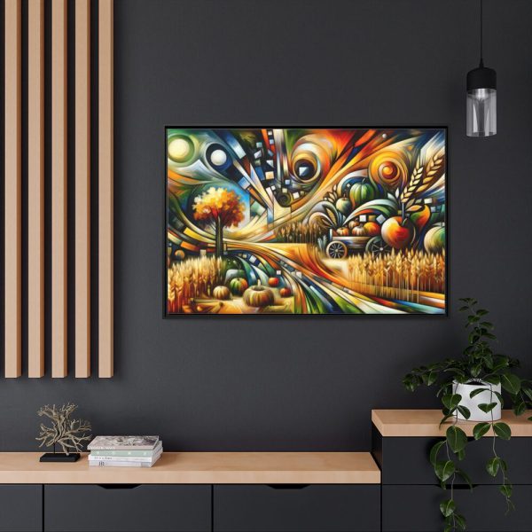 Harvest Theme Through Modern Art Styles Framed Canvas