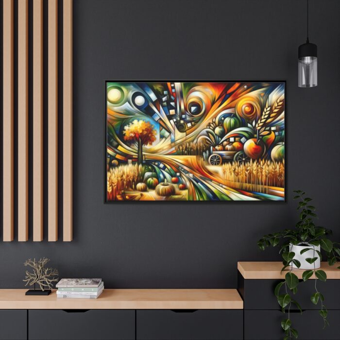 Harvest Theme Through Modern Art Styles Framed Canvas - Image 5