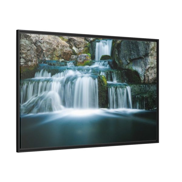 88289-225.jpg Waterfall Tumbling Down From Rocks Framed Canvas
