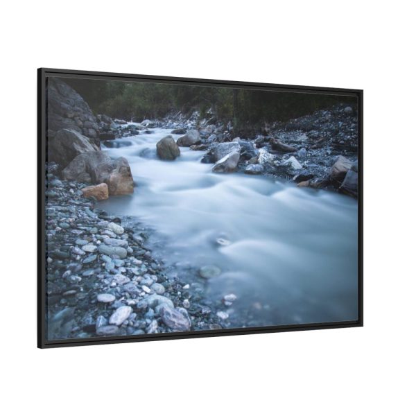 Long Exposure of Stream Framed Canvas