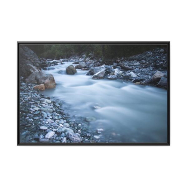Long Exposure of Stream Framed Canvas