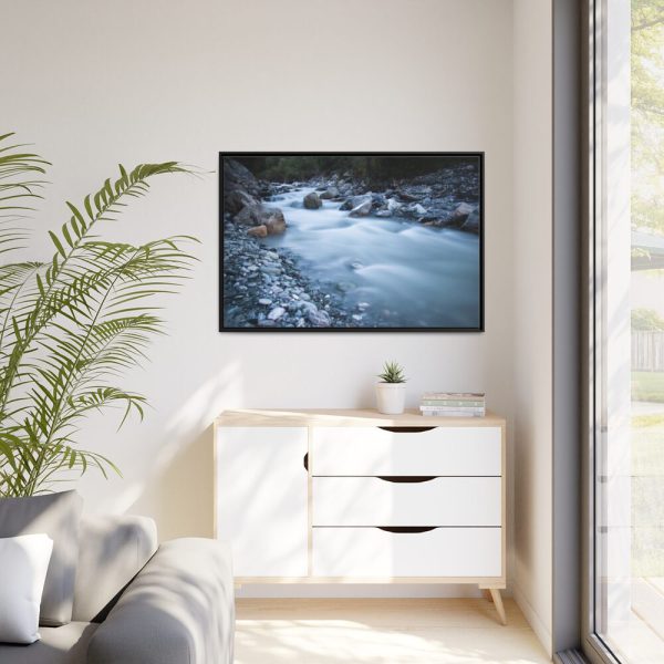 Long Exposure of Stream Framed Canvas