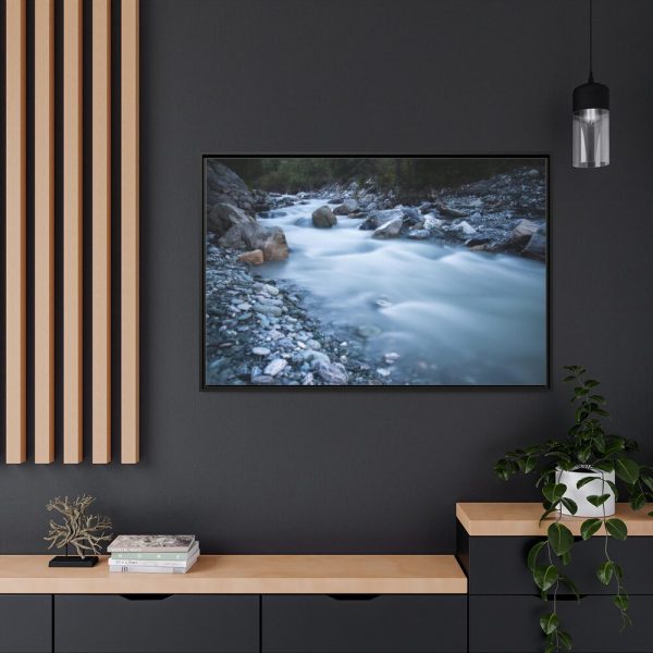 Long Exposure of Stream Framed Canvas