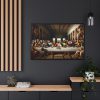 Leonardo da Vinci's The Last Supper World Leaders From Historical Periods Framed Canvas