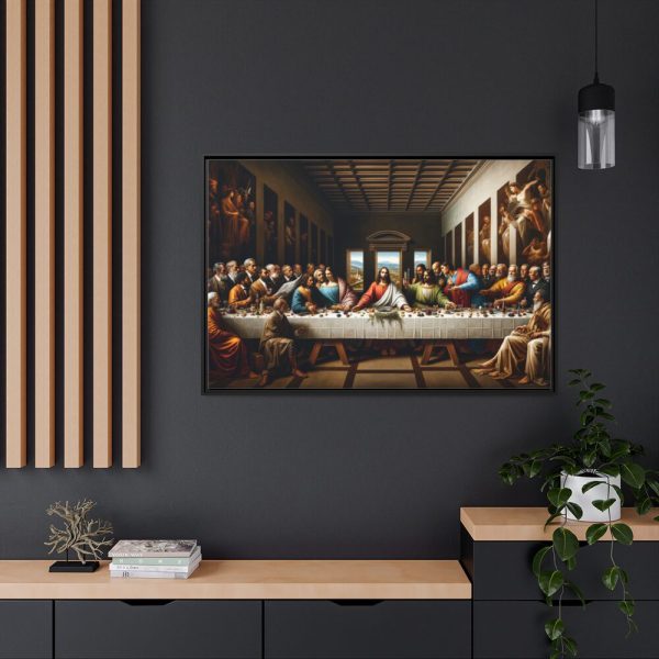 Leonardo da Vinci's The Last Supper World Leaders From Historical Periods Framed Canvas