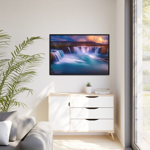 Water Texture, Waves, Beach Scenery Framed Canvas