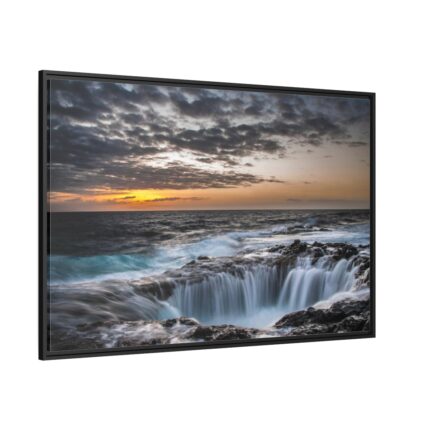 Waterfalls under the sky Framed Canvas