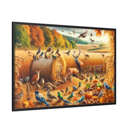 Wildlife and Harvest Season Framed Canvas