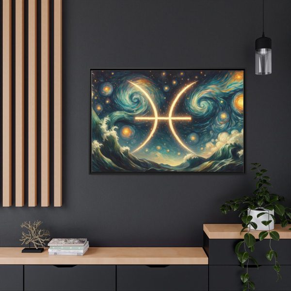 88289-29.jpg Zodiac Sign of Pisces Framed Canvas