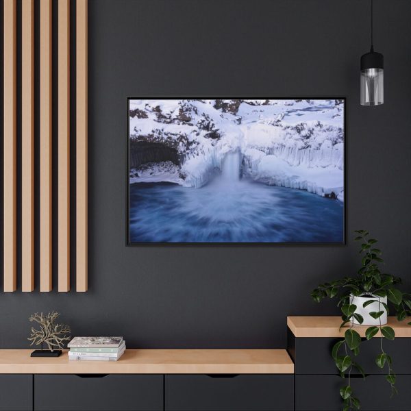88289-294.jpg Waterfall in Winter Framed Canvas