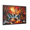 88289-295.jpg Autumn Waterfall Scene Framed Canvas