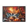 88289-296.jpg Autumn Waterfall Scene Framed Canvas
