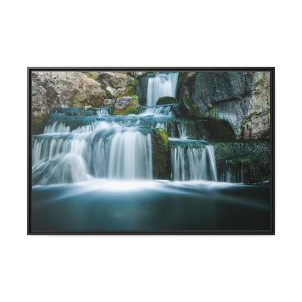 88289-311.jpg Waterfall in Mountains Framed Canvas