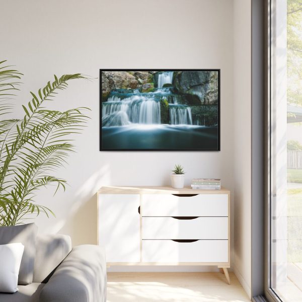 88289-313.jpg Waterfall in Mountains Framed Canvas