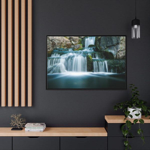 88289-314.jpg Waterfall in Mountains Framed Canvas